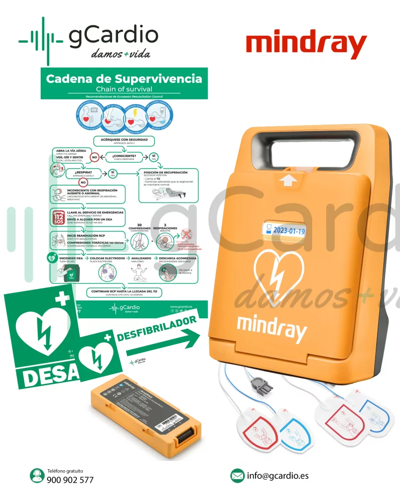 PACK CARDIO MINDRAY BENEHEART C1 (Batería+Electrodo pediátrico/adulto)
